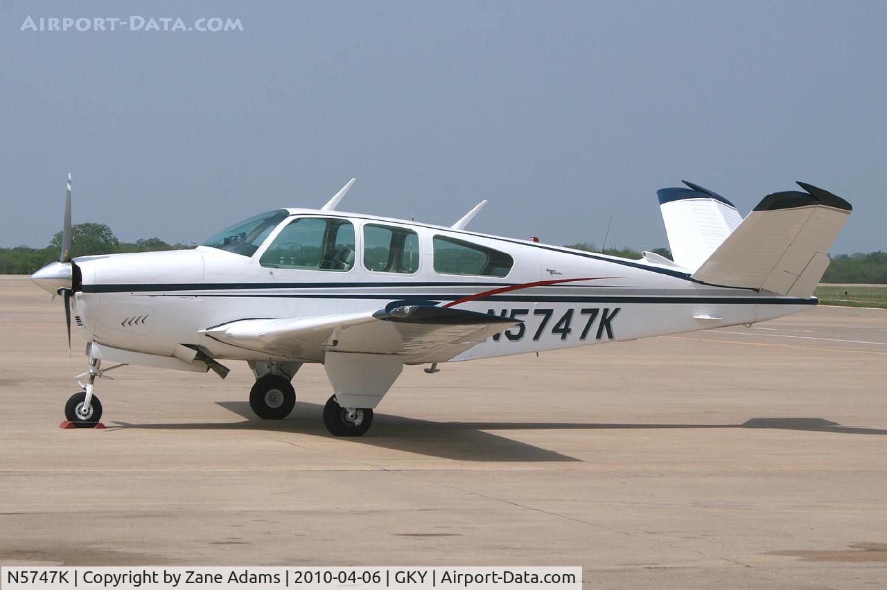 N5747K, 1964 Beech S35 Bonanza C/N D-7534, At Arlington Municipal