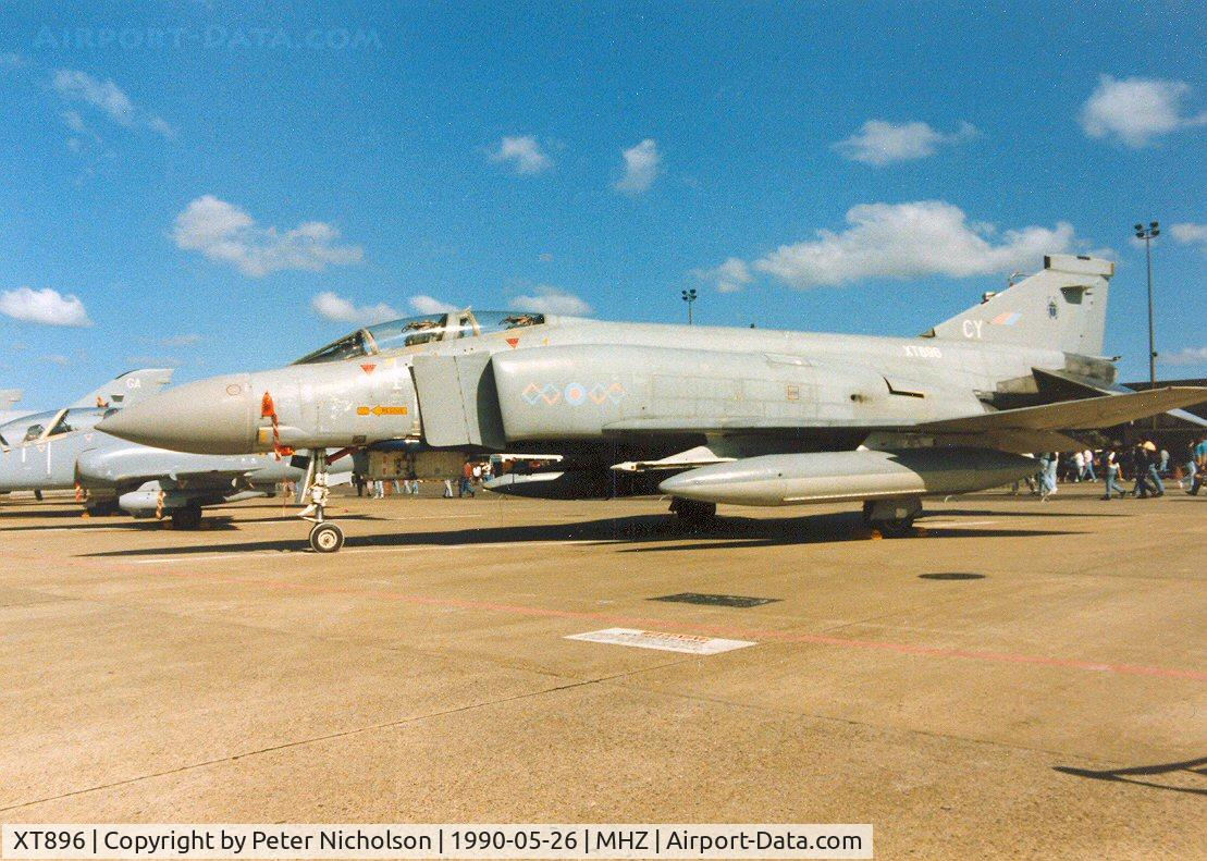 XT896, 1968 McDonnell Douglas Phantom FGR2 C/N 2456, Phantom FGR.2 of 228 Operational Conversion Unit on display at the 1990 RAF Mildenhall Air Fete.
