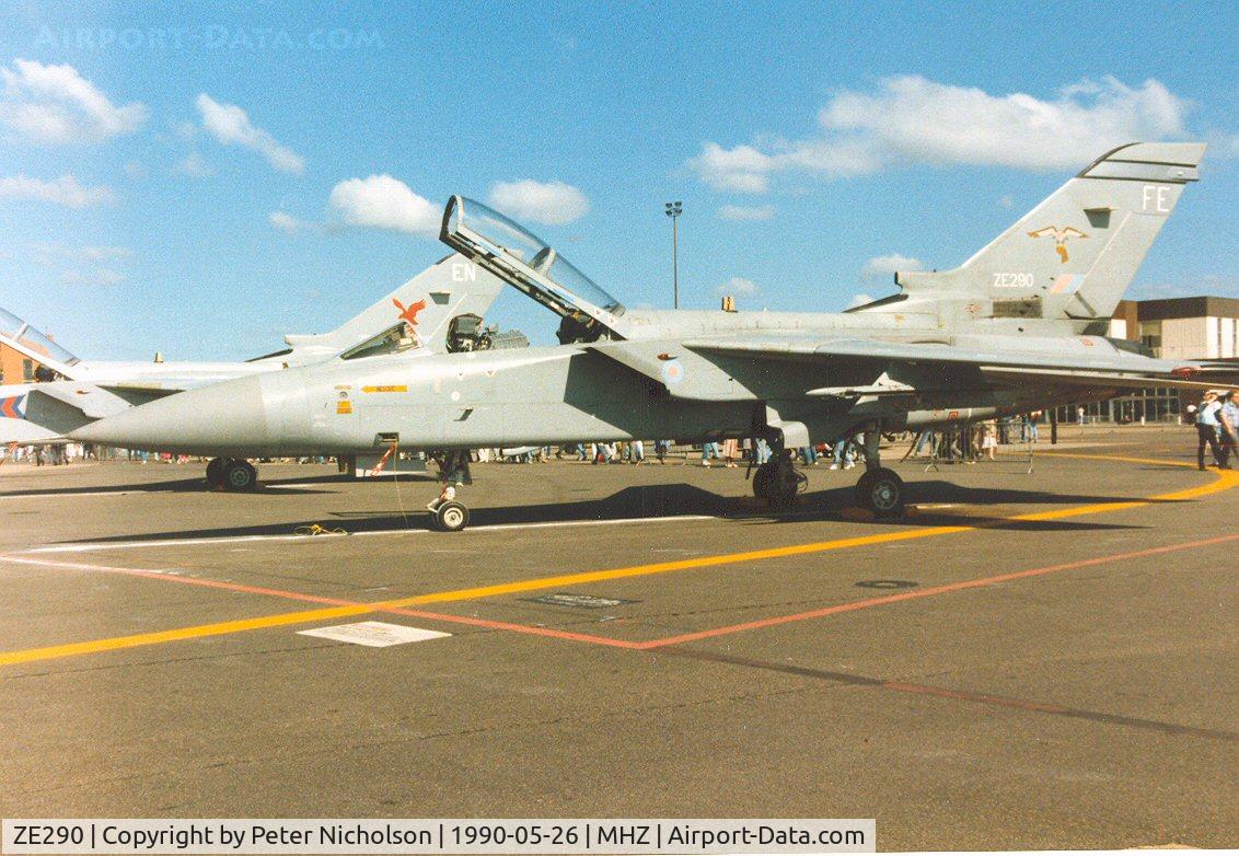 ZE290, 1987 Panavia Tornado F.3 C/N 3277/622/AT022, Tornado F.3 of 25 Squadron at RAF Leeming on display at the 1990 RAF Mildenhall Air Fete.