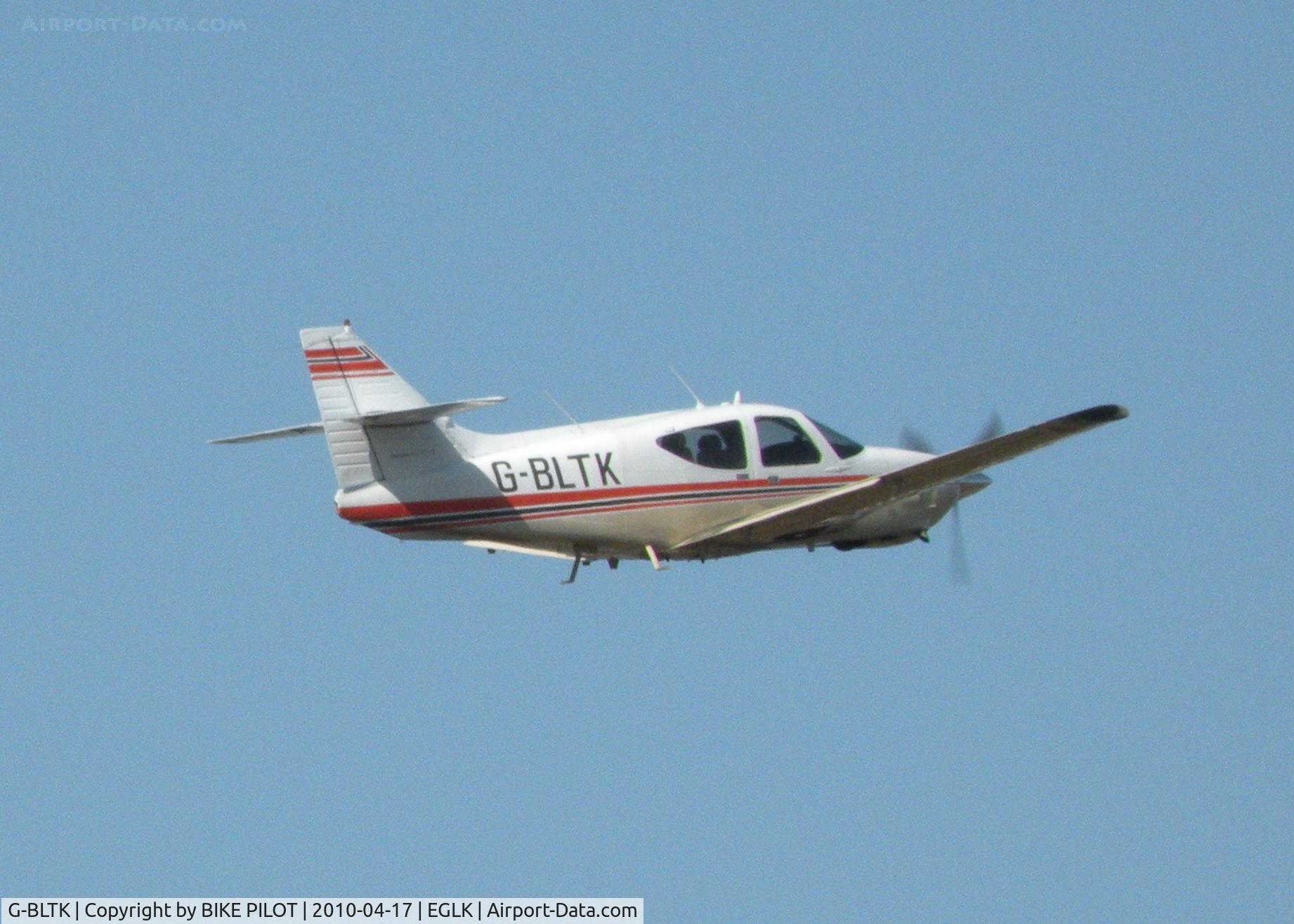 G-BLTK, 1976 Rockwell Commander 112TC C/N 13106, CLIMB OUT RWY 07