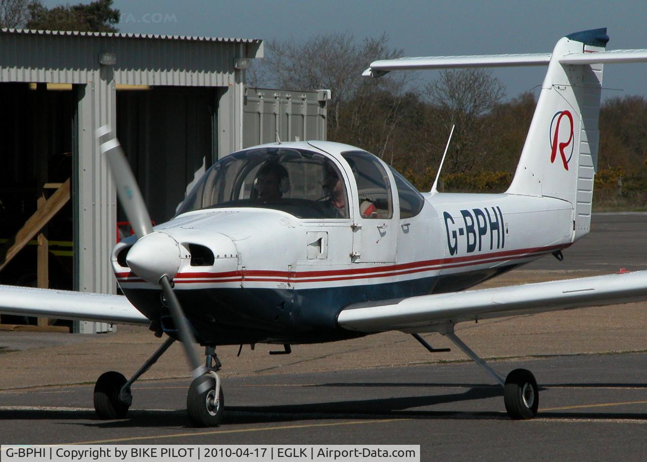 G-BPHI, 1979 Piper PA-38-112 Tomahawk Tomahawk C/N 38-79A0002, REDAIR TRAINER LEAVING THE PUMPS