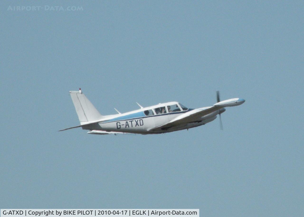 G-ATXD, 1966 Piper PA-30-160 B Twin Comanche C/N 30-1166, RESIDENT TWIN COMANCHE CLIMBING OUT FROM RWY 07