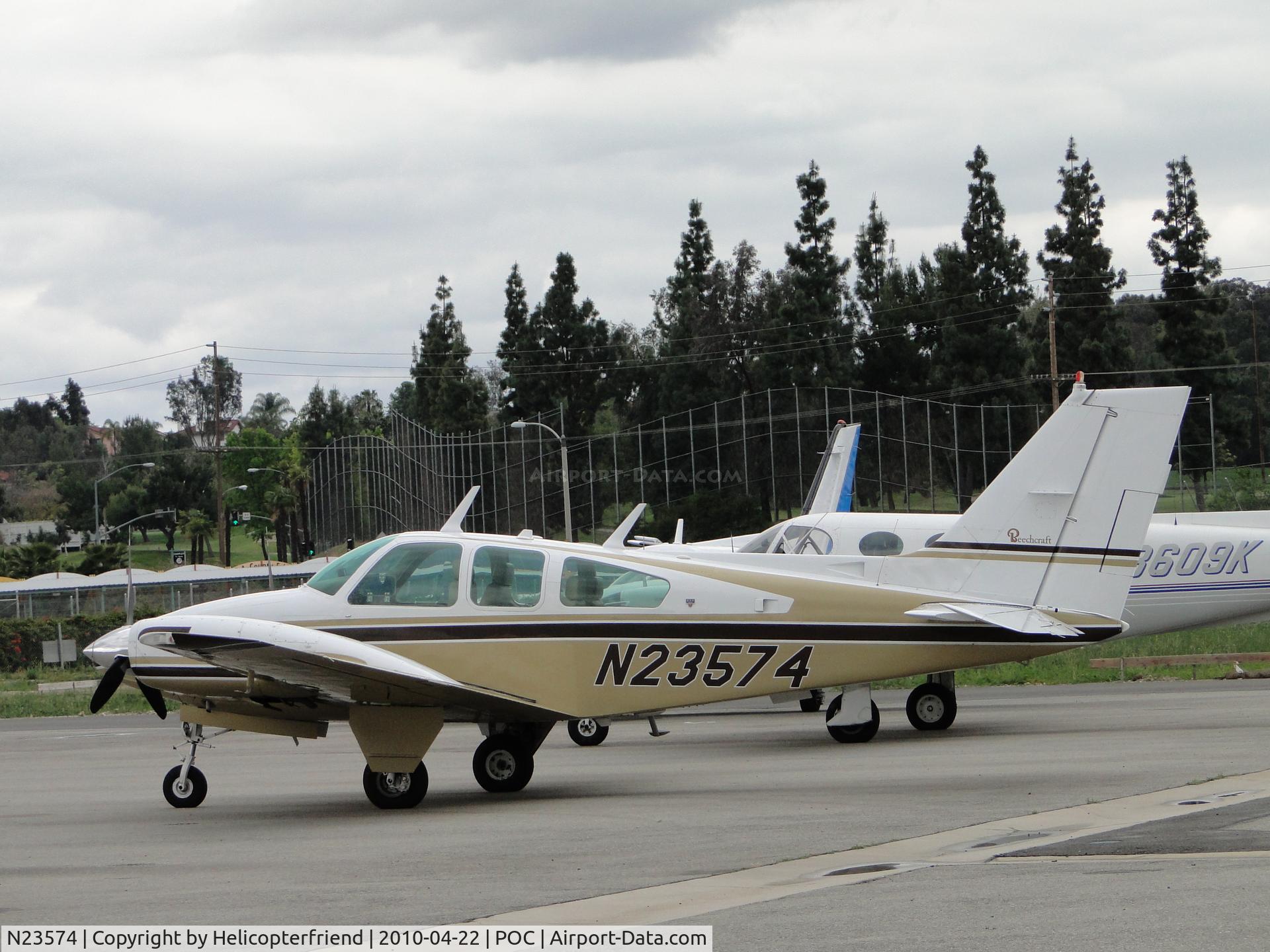 N23574, 1977 Beech 95-B55 (T42A) Baron C/N TC-2108, Parked at Howard Aviaiton