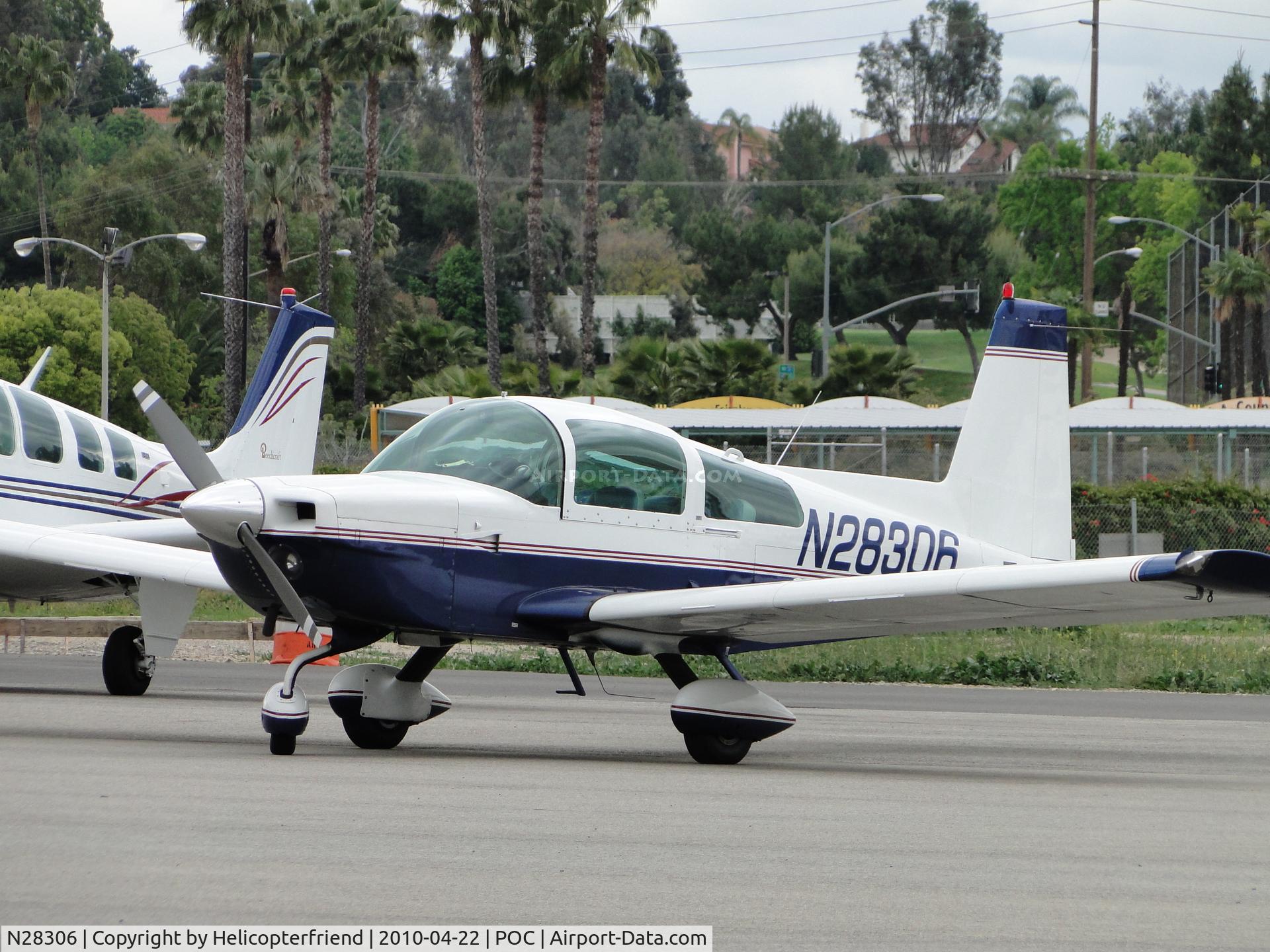 N28306, 1977 Grumman American AA-5B Tiger C/N AA5B0550, Parked at Howard Aviation
