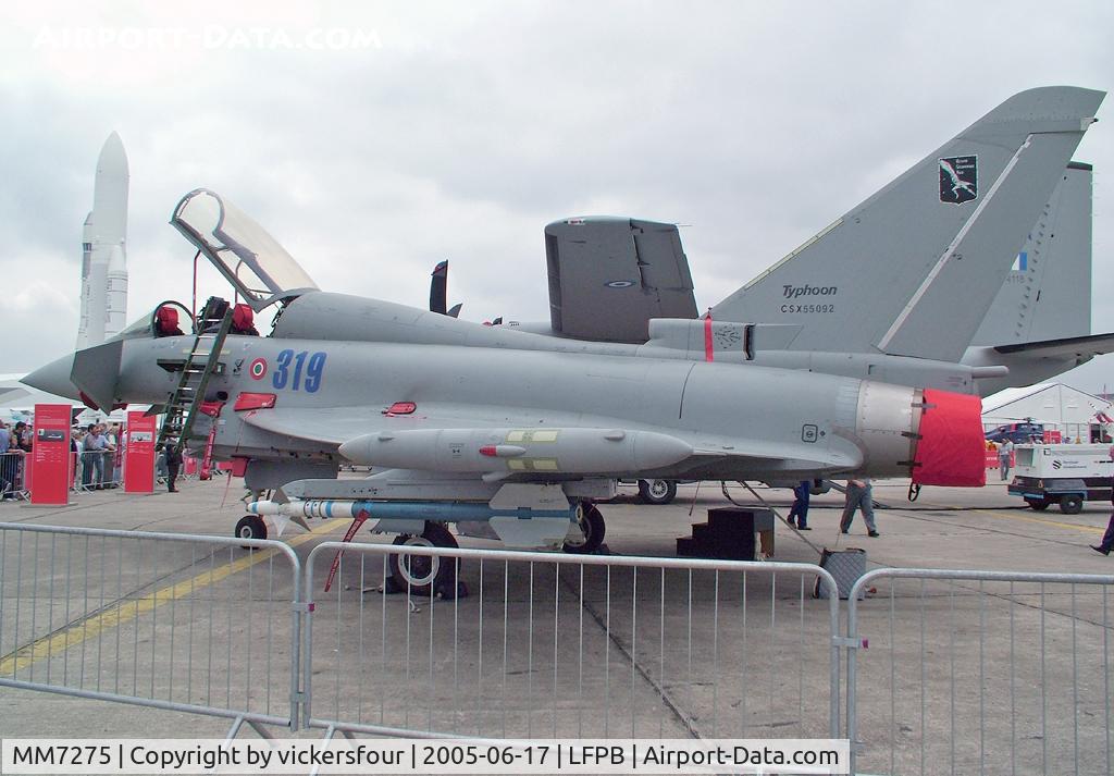 MM7275, Eurofighter EF-2000 Typhoon S C/N IS007, Eurofighter EF2000T (c/n IT001). For the Italian Air Force as MM55092.