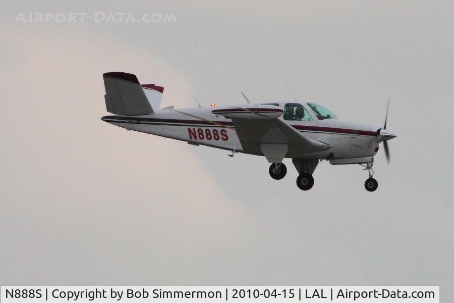 N888S, 1976 Beech V35A Bonanza C/N D-9937, Arriving at Lakeland, FL during Sun N Fun 2010.