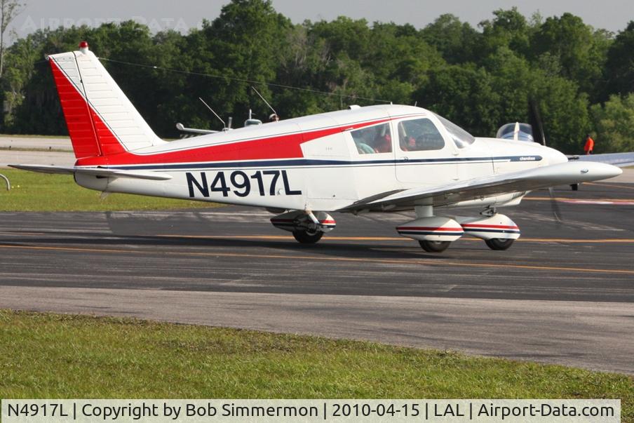 N4917L, 1967 Piper PA-28-180 C/N 28-4282, Departing Lakeland, FL during Sun N Fun 2010