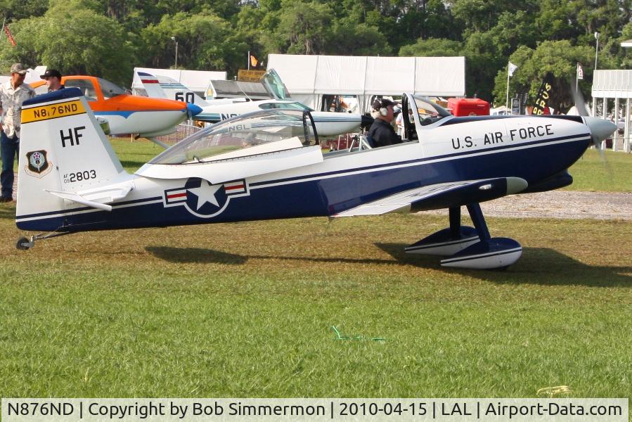 N876ND, Vans RV-8 C/N 82803, Arriving at Lakeland, FL during Sun N Fun 2010.