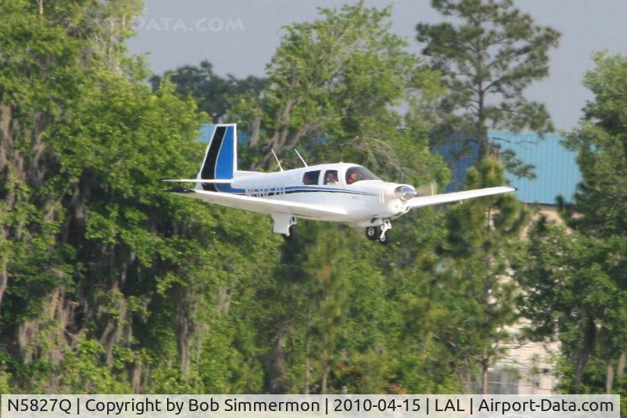 N5827Q, 1965 Mooney M20E C/N 859, Arriving at Lakeland, FL during Sun N Fun 2010.