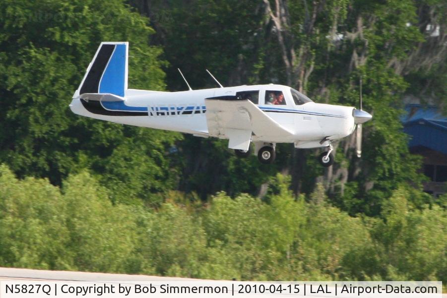 N5827Q, 1965 Mooney M20E C/N 859, Arriving at Lakeland, FL during Sun N Fun 2010.