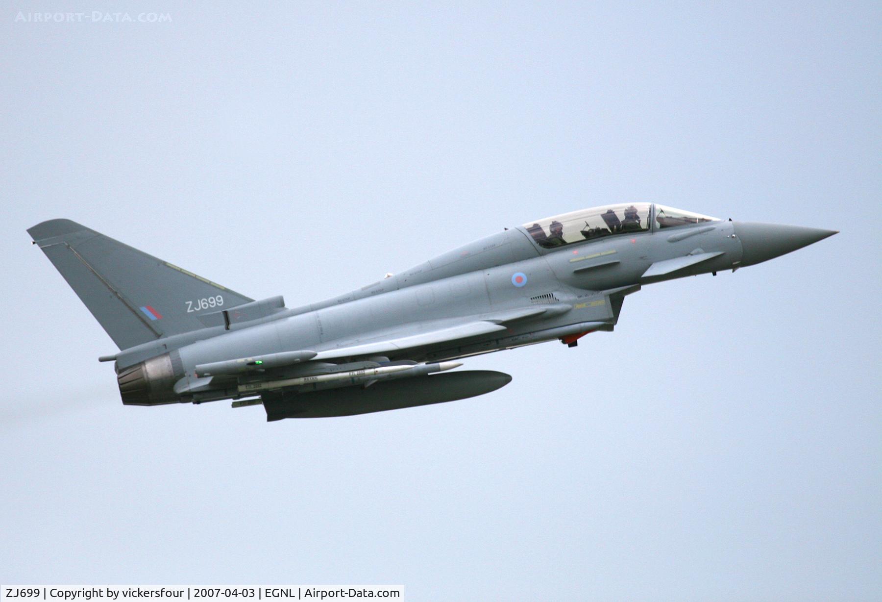ZJ699, Eurofighter EF-2000 Typhoon T1 C/N PT001/IPA, BAE Systems. ILS RW35 to overshoot at Walney.