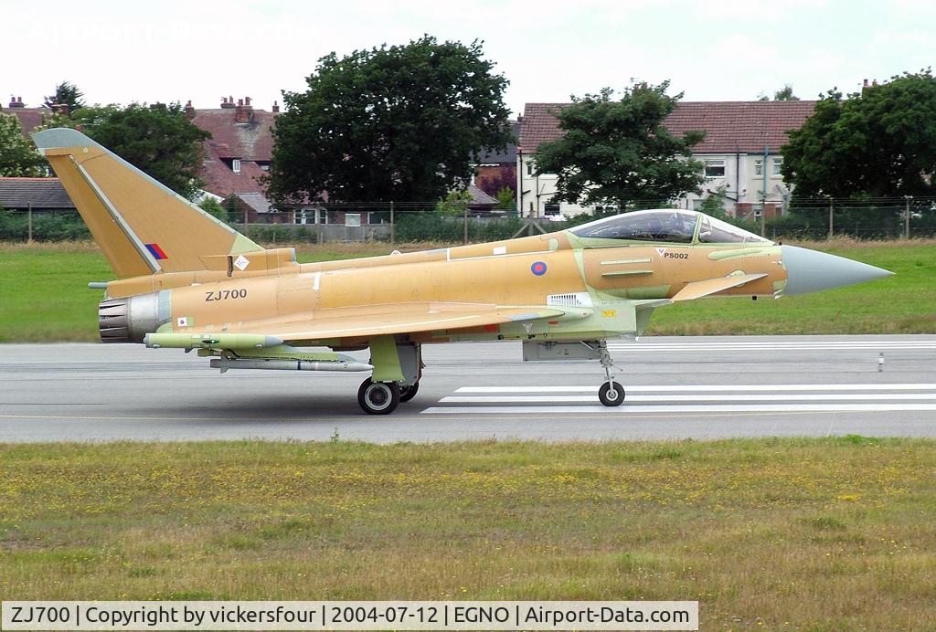 ZJ700, 2004 Eurofighter EF-2000 Typhoon F2 C/N 0034/PS002/IPA5, BAE Systems Typhoon F2 (c/n PS002/IPA5).