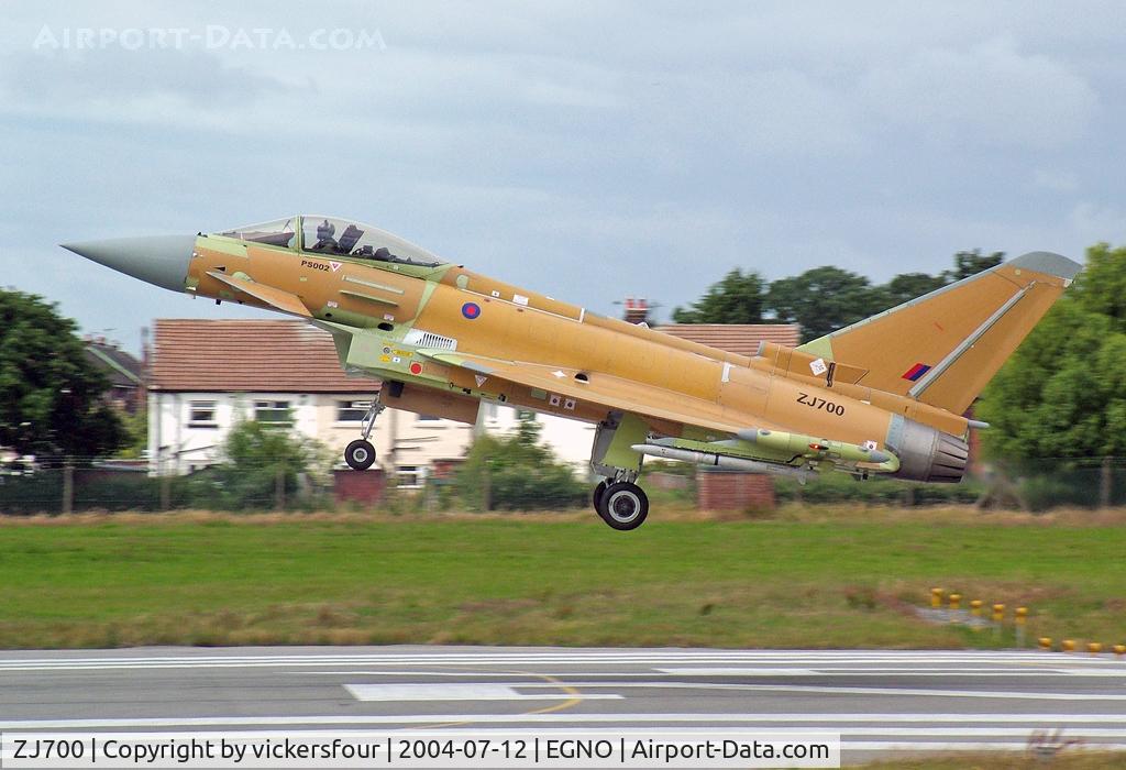 ZJ700, 2004 Eurofighter EF-2000 Typhoon F2 C/N 0034/PS002/IPA5, BAE Systems Typhoon F2 (c/n PS002/IPA5).