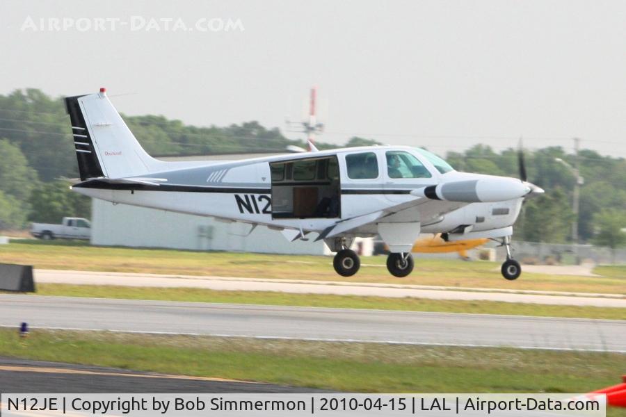 N12JE, Beech A36 Bonanza 36 C/N E-2961, Arriving at Lakeland, FL during Sun N Fun 2010.