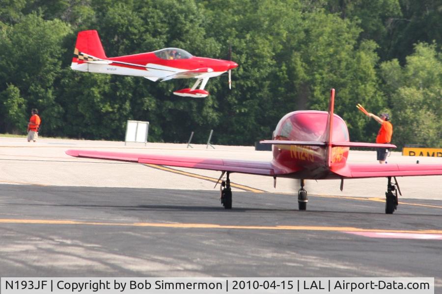 N193JF, Vans RV-9 C/N 9958, Arriving at Lakeland, FL during Sun N Fun 2010.