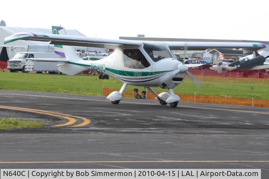 N640C, 2005 Flight Design CTSW C/N 05-10-13, Departing Lakeland, FL during Sun N Fun 2010