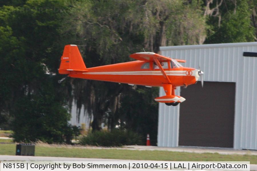 N815B, 1950 Luscombe 8F Silvaire C/N 6745, Arriving at Lakeland, FL during Sun N Fun 2010.
