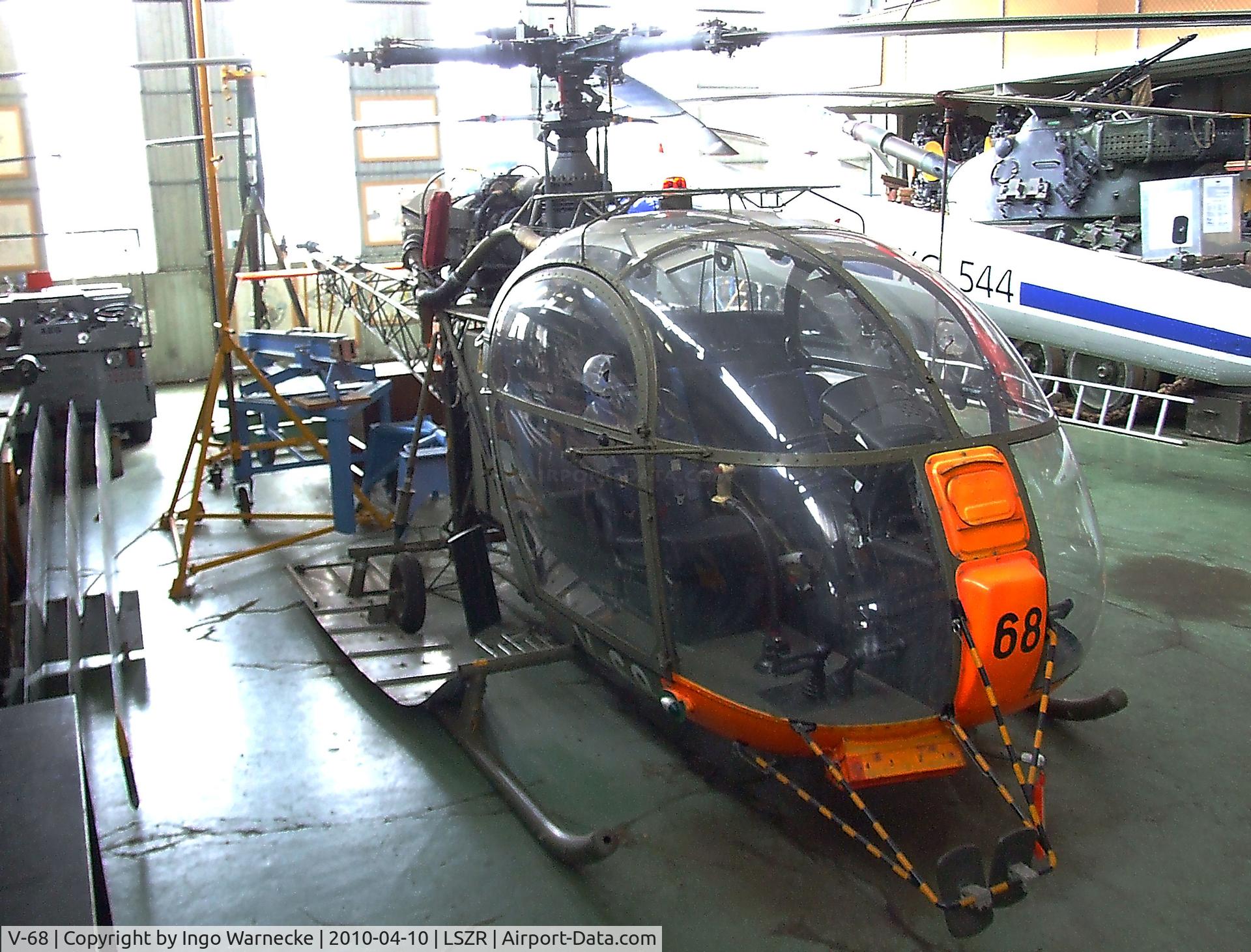 V-68, 1964 Sud SE-3130 Alouette II C/N 1924, Sud-Est SE.3130 Alouette II at the Fliegermuseum Altenrhein