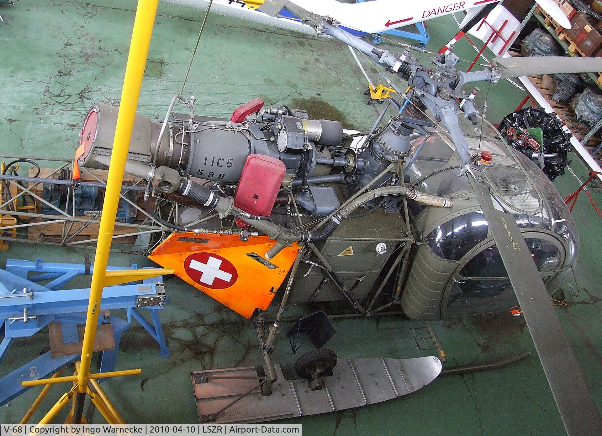 V-68, 1964 Sud SE-3130 Alouette II C/N 1924, Sud-Est SE.3130 Alouette II at the Fliegermuseum Altenrhein