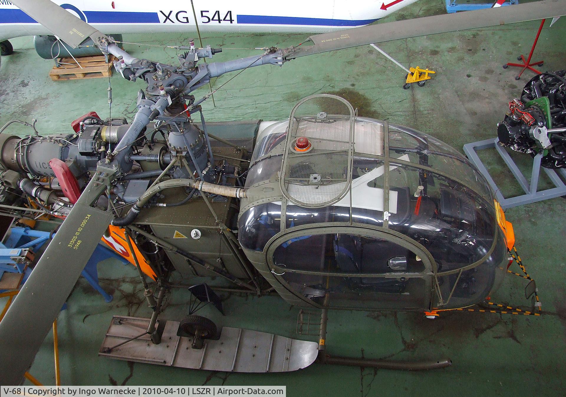 V-68, 1964 Sud SE-3130 Alouette II C/N 1924, Sud-Est SE.3130 Alouette II at the Fliegermuseum Altenrhein
