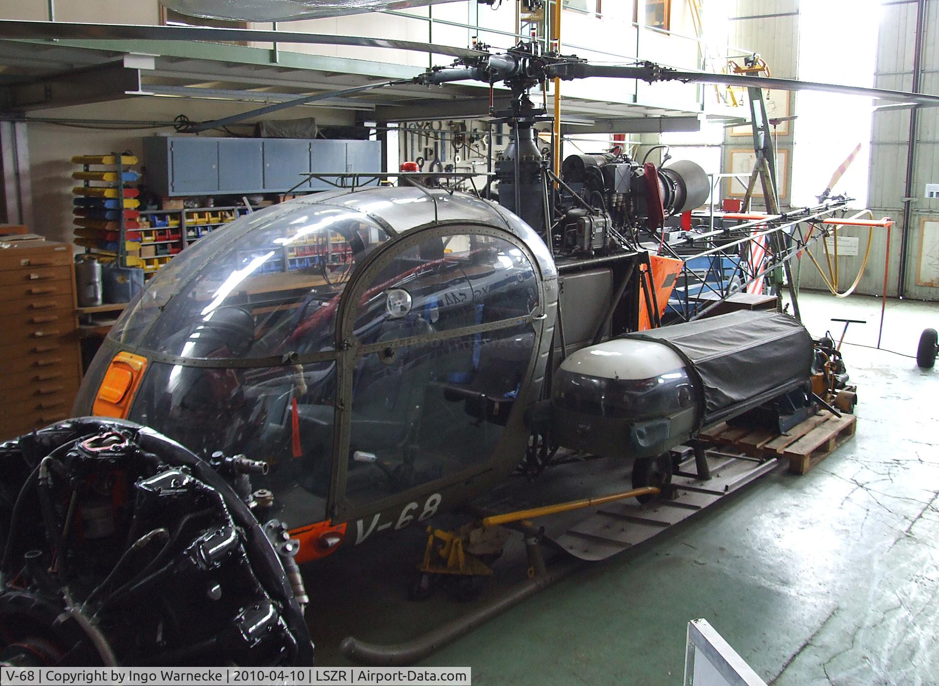 V-68, 1964 Sud SE-3130 Alouette II C/N 1924, Sud-Est SE.3130 Alouette II at the Fliegermuseum Altenrhein