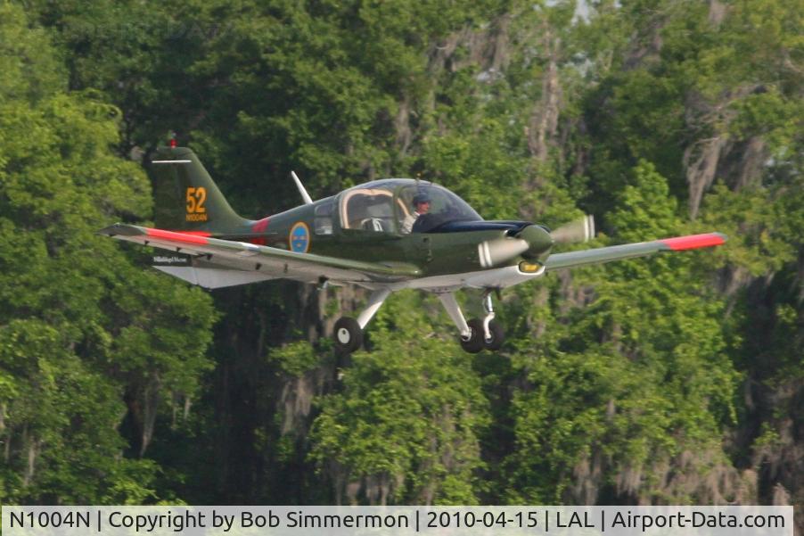 N1004N, 1972 Scottish Aviation Sk.61E Bulldog C/N BH100/167, Arriving at Lakeland, FL during Sun N Fun 2010.