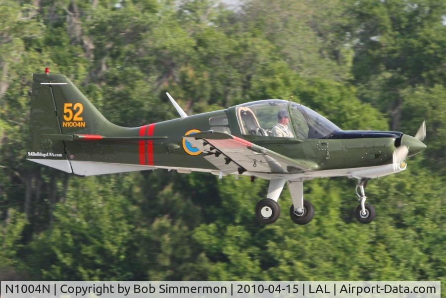 N1004N, 1972 Scottish Aviation Sk.61E Bulldog C/N BH100/167, Arriving at Lakeland, FL during Sun N Fun 2010.