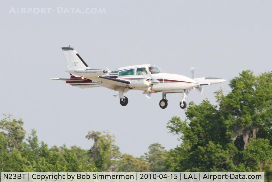 N23BT, 1978 Cessna T310R C/N 310R1303, Arriving at Lakeland, FL during Sun N Fun 2010.