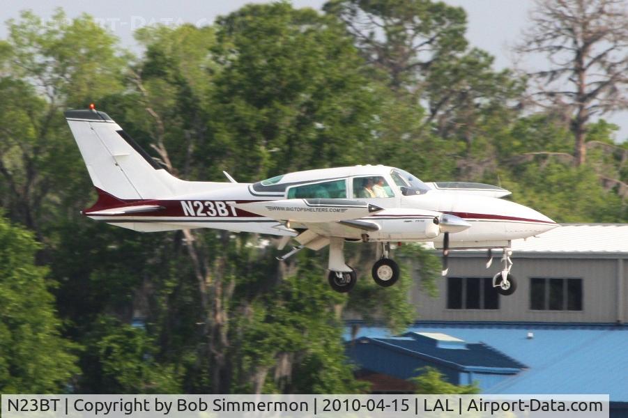 N23BT, 1978 Cessna T310R C/N 310R1303, Arriving at Lakeland, FL during Sun N Fun 2010.