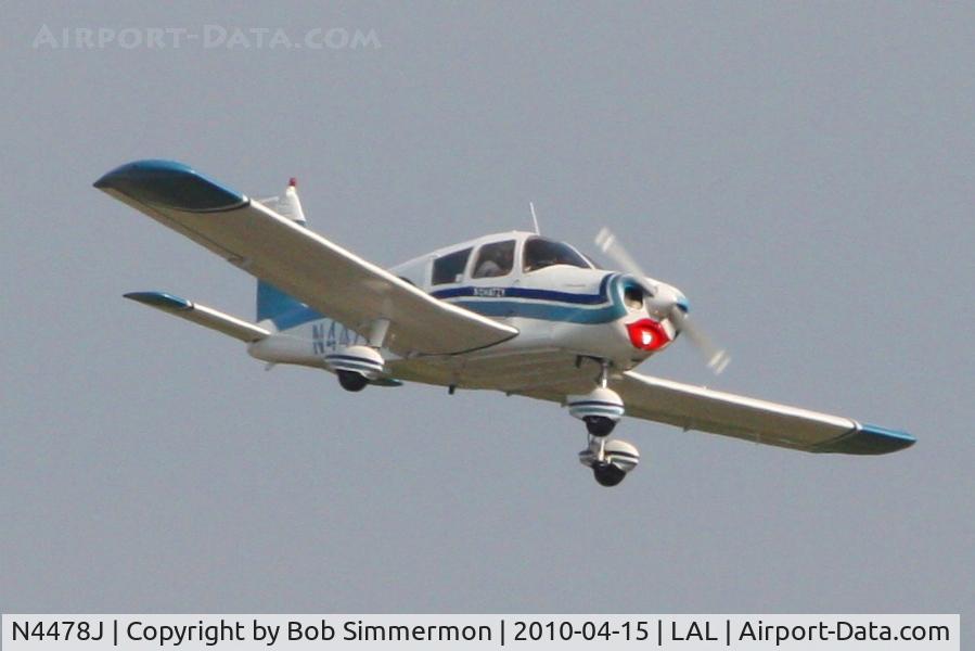 N4478J, 1967 Piper PA-28-140 Cherokee C/N 28-22894, Arriving at Lakeland, FL during Sun N Fun 2010.