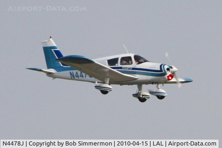 N4478J, 1967 Piper PA-28-140 Cherokee C/N 28-22894, Arriving at Lakeland, FL during Sun N Fun 2010.
