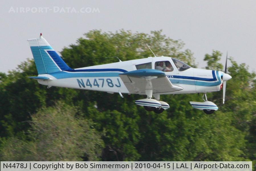 N4478J, 1967 Piper PA-28-140 Cherokee C/N 28-22894, Arriving at Lakeland, FL during Sun N Fun 2010.