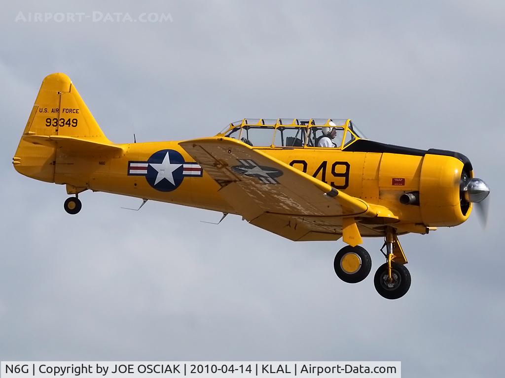 N6G, North American T-6G Texan C/N 168-463, Lading at KLAL