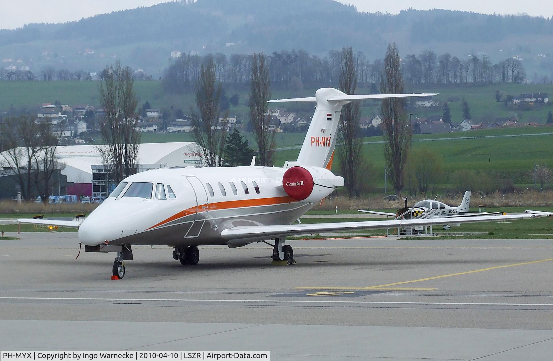 PH-MYX, 2000 Cessna 650 Citation VII C/N 650-7117, Cessna 650 Citation 7 at St. Gallen-Altenrhein airfield