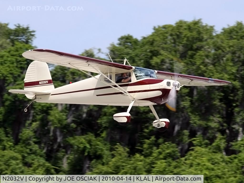 N2032V, 1947 Cessna 120 C/N 14245, Arriving at Lakeland