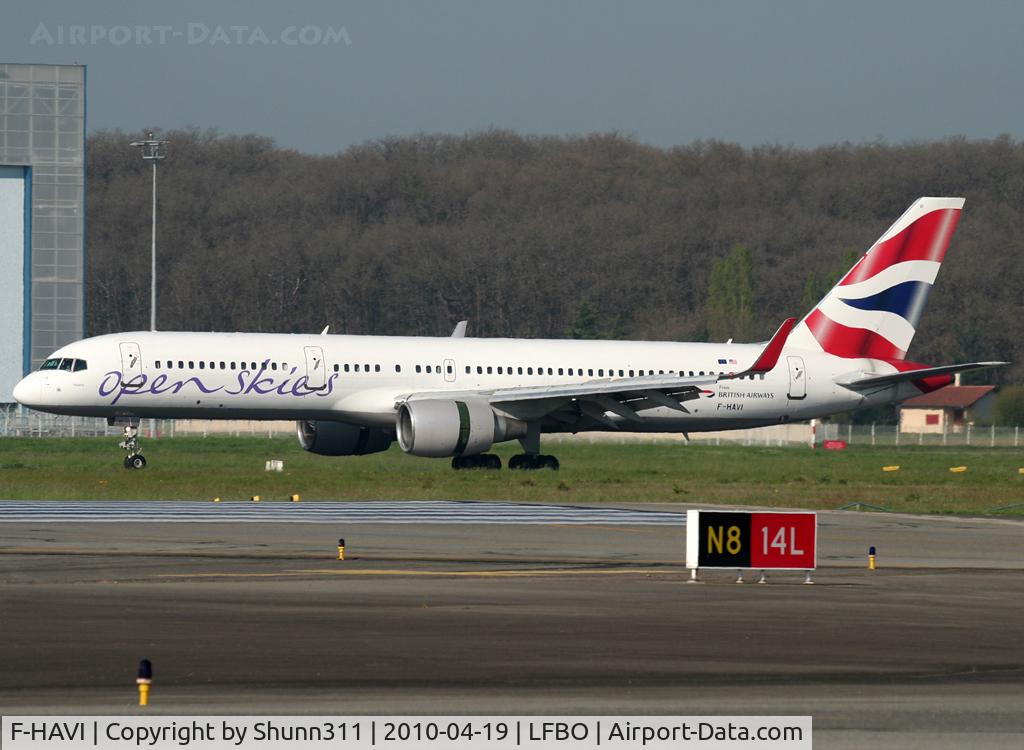 F-HAVI, 1990 Boeing 757-26D C/N 24473, Landing rwy 14R