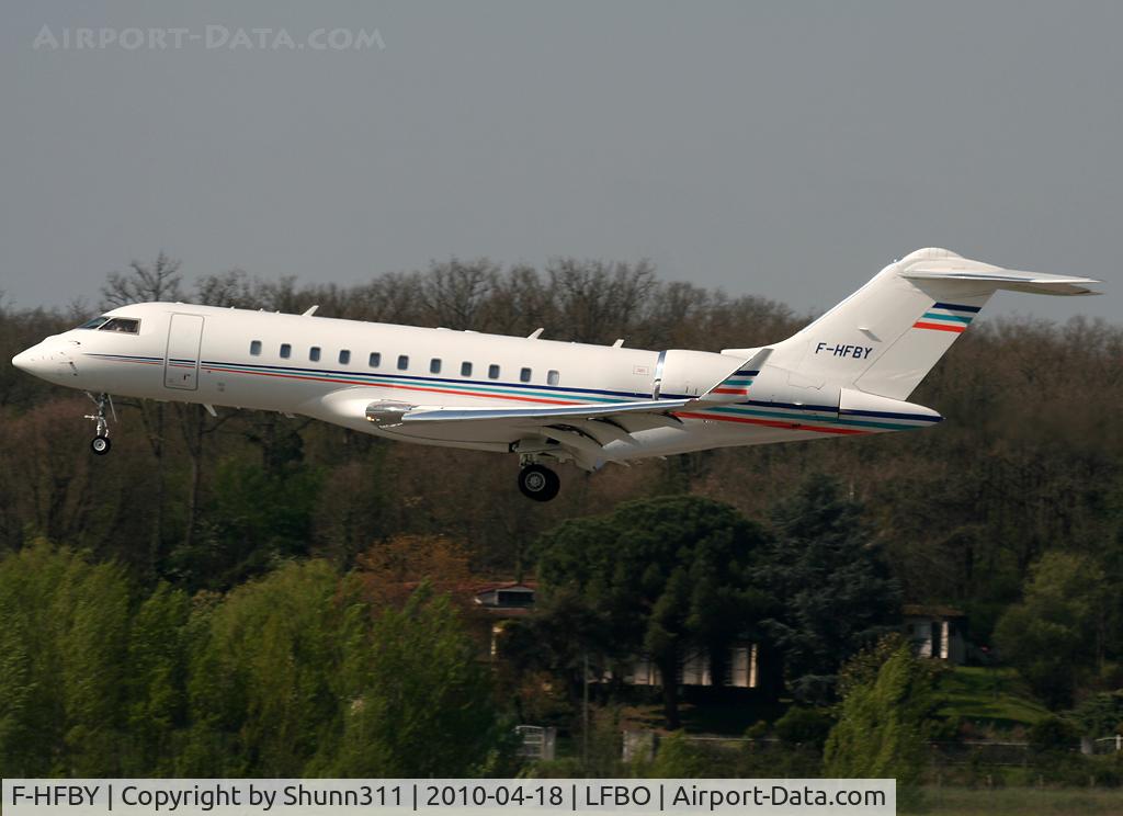 F-HFBY, 2006 Bombardier BD-700-1A11 Global 5000 C/N 9188, Landing rwy 14R