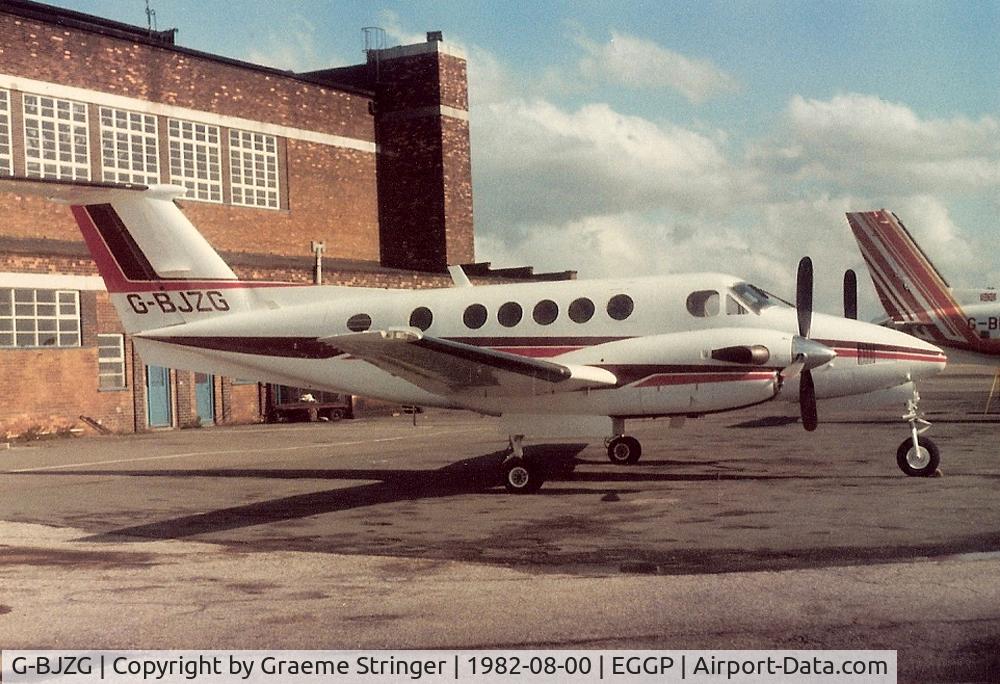 G-BJZG, 1976 Beech 200 Super King Air C/N BB-133, Static shot of G-BJZG at Liverpool Airport