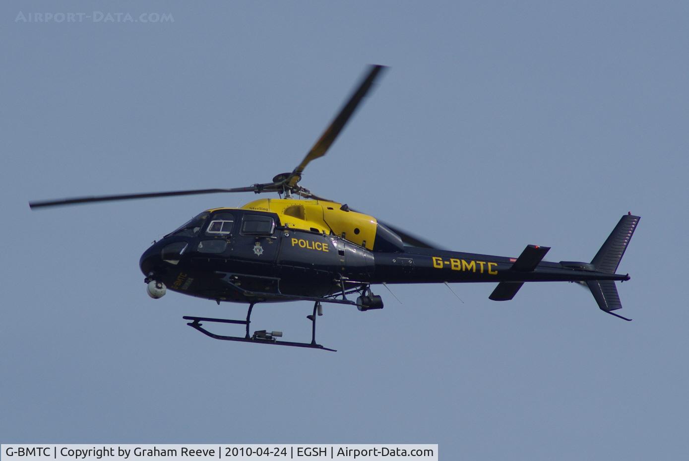 G-BMTC, 1983 Aerospatiale AS-355F-2 Ecureuil 2 C/N 5302, On approach to Norwich.