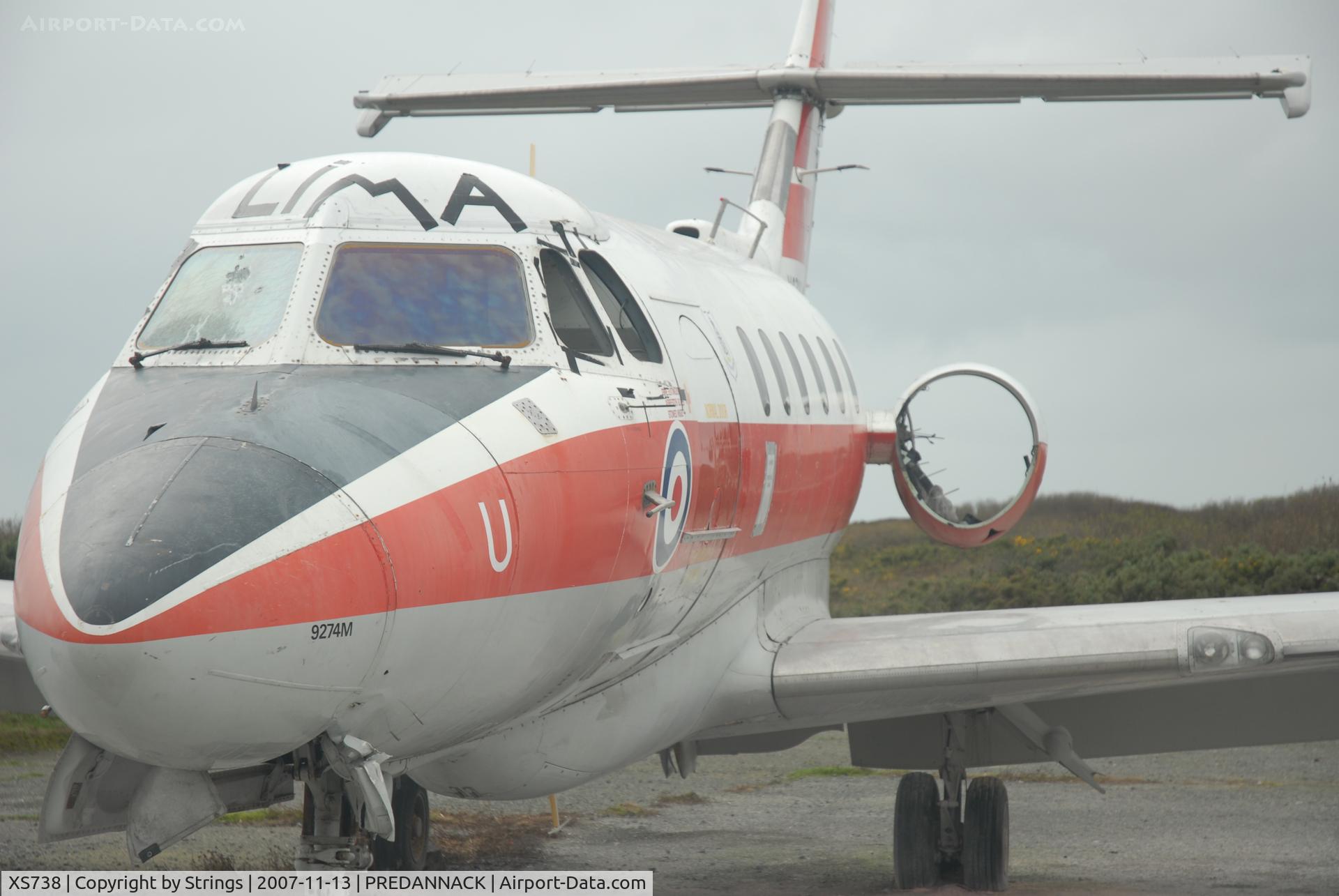 XS738, 1966 Hawker Siddeley HS.125 Dominie T.1 C/N 25077, RN School of Flight Deck Ops Cornwall