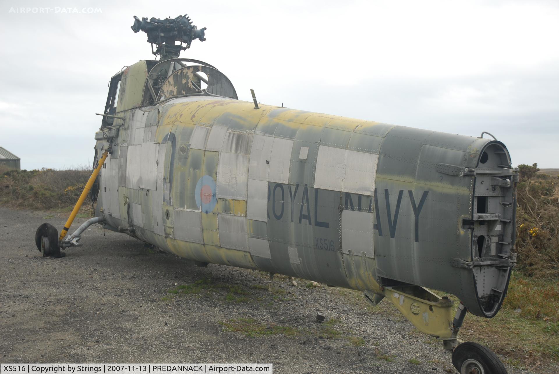 XS516, 1964 Westland Wessex HU.5 C/N WA185, RN School of Flight Deck Ops Cornwall