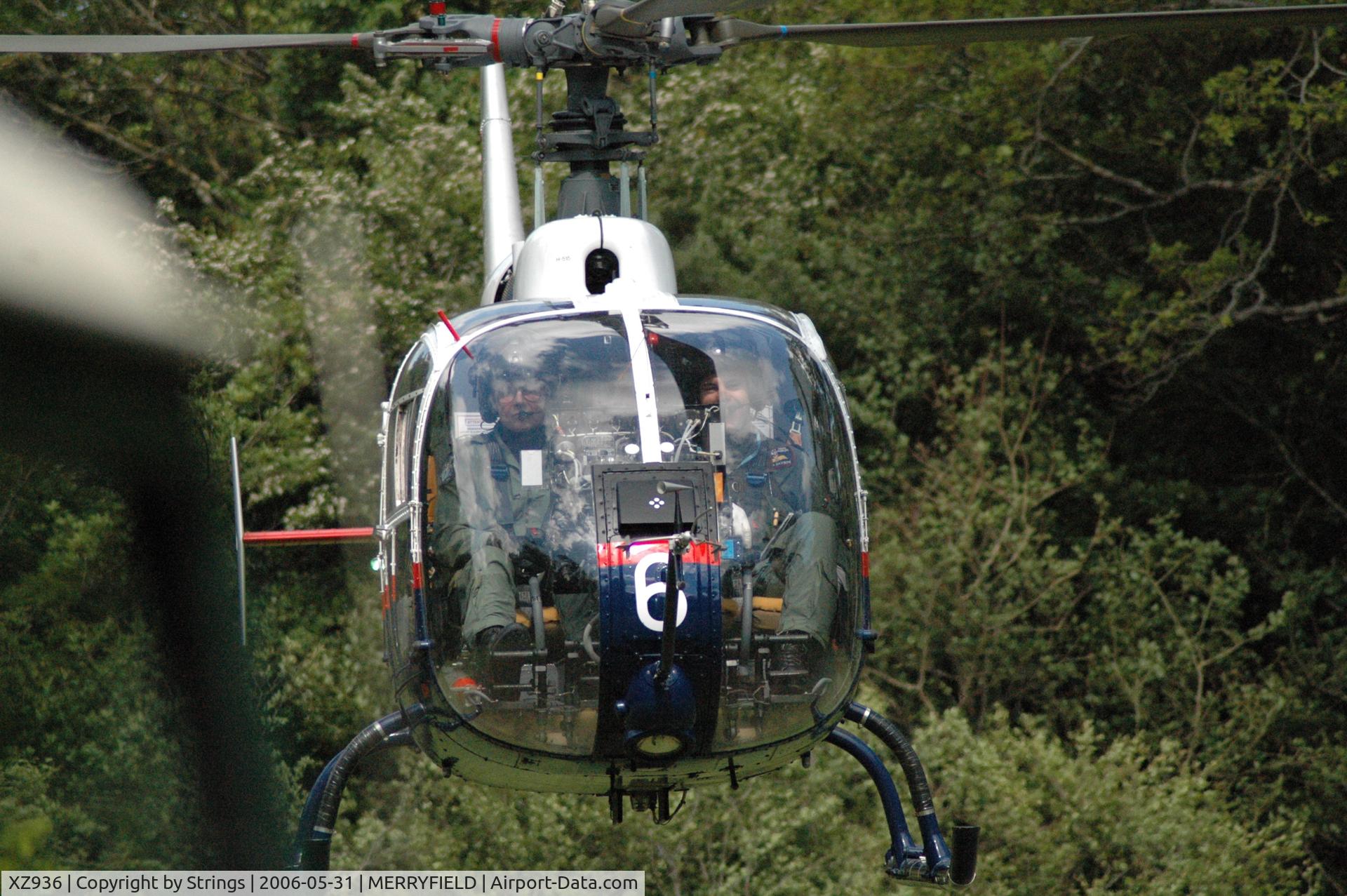 XZ936, Westland SA-341D Gazelle HT3 C/N WA1743, Confined area landing practice