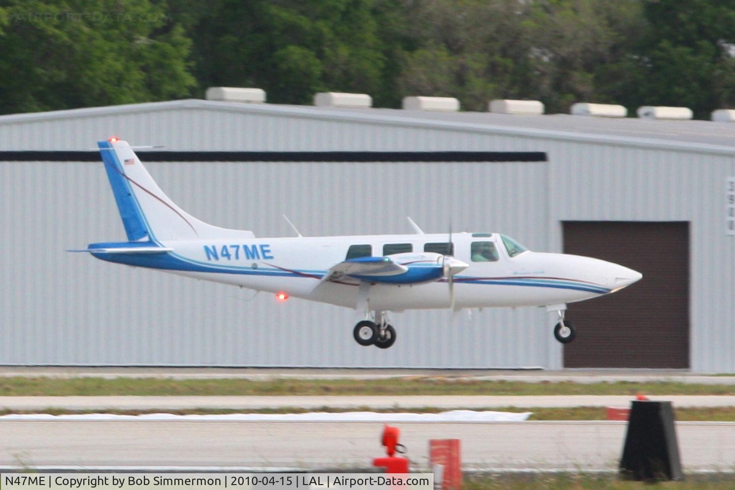 N47ME, 1981 Piper Aerostar 600 C/N 6008848161250, Arriving at Lakeland, FL during Sun N Fun 2010.