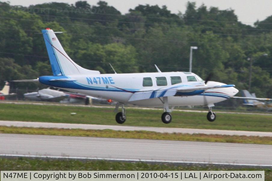 N47ME, 1981 Piper Aerostar 600 C/N 6008848161250, Arriving at Lakeland, FL during Sun N Fun 2010.