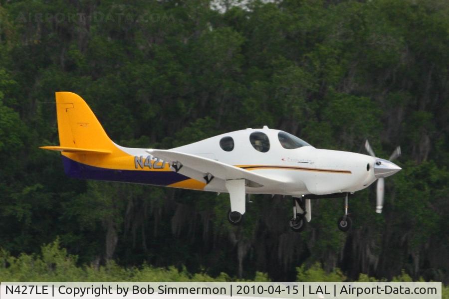 N427LE, Lancair Evolution C/N EVO-002, Arriving at Lakeland, FL during Sun N Fun 2010.