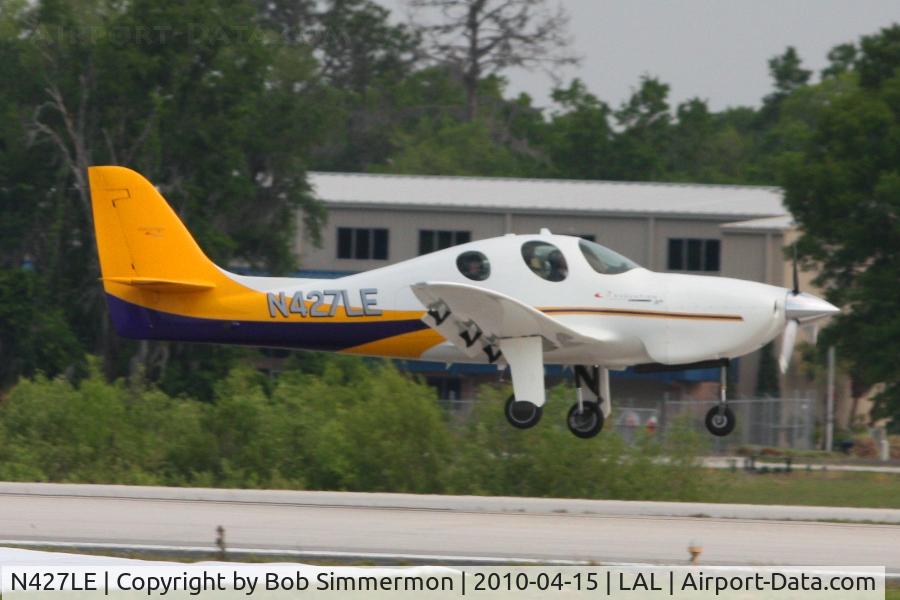 N427LE, Lancair Evolution C/N EVO-002, Arriving at Lakeland, FL during Sun N Fun 2010.