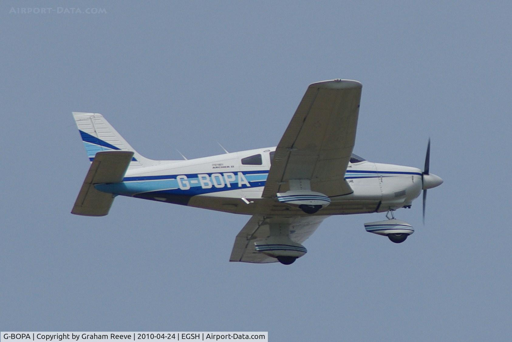 G-BOPA, 1984 Piper PA-28-181 Cherokee Archer II C/N 28-8490024, Taking off from Norwich.