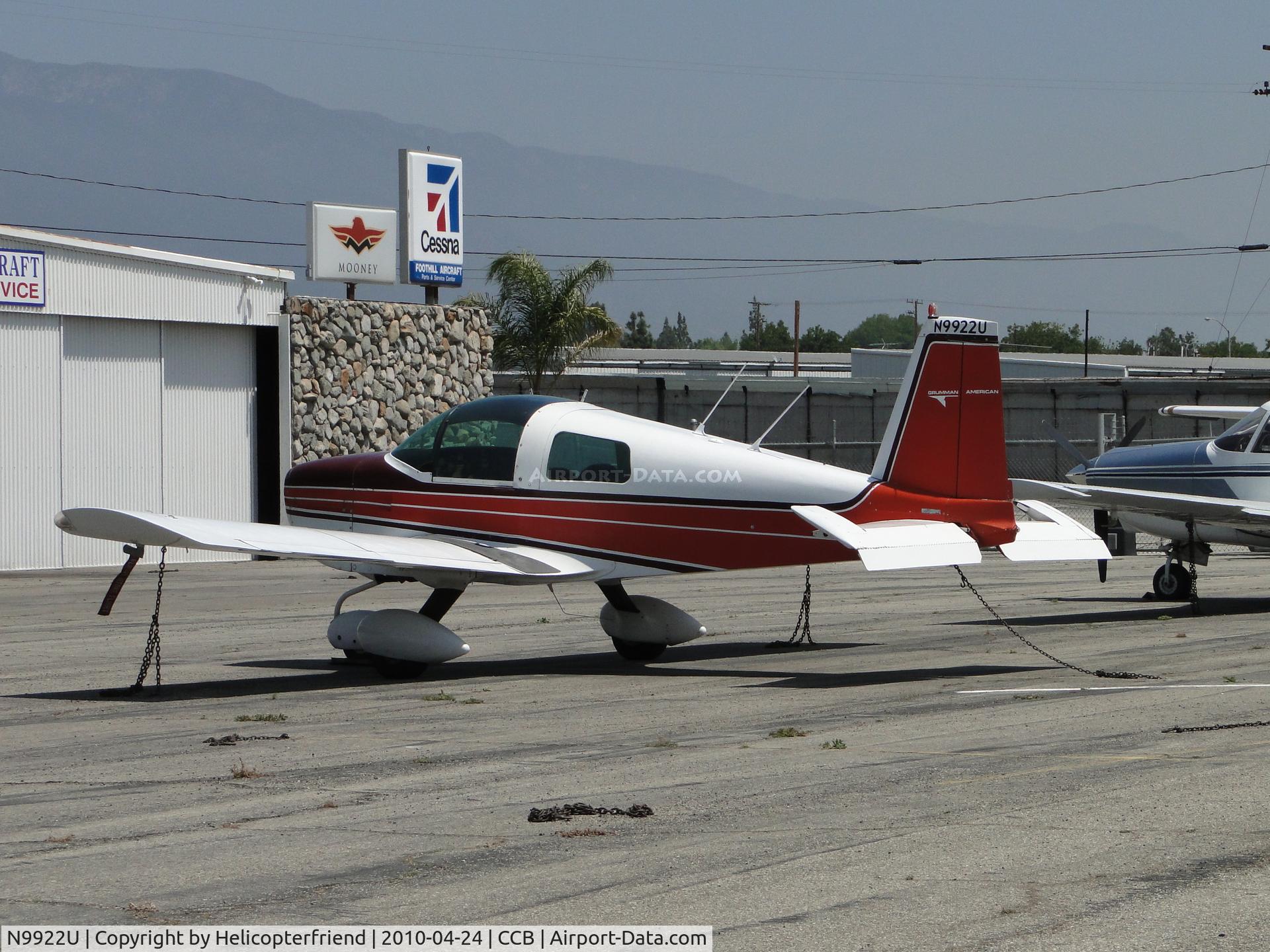 N9922U, 1978 Grumman American AA-1C Lynx C/N AA1C0156, Tied down and parked at Foothill Aircraft Services