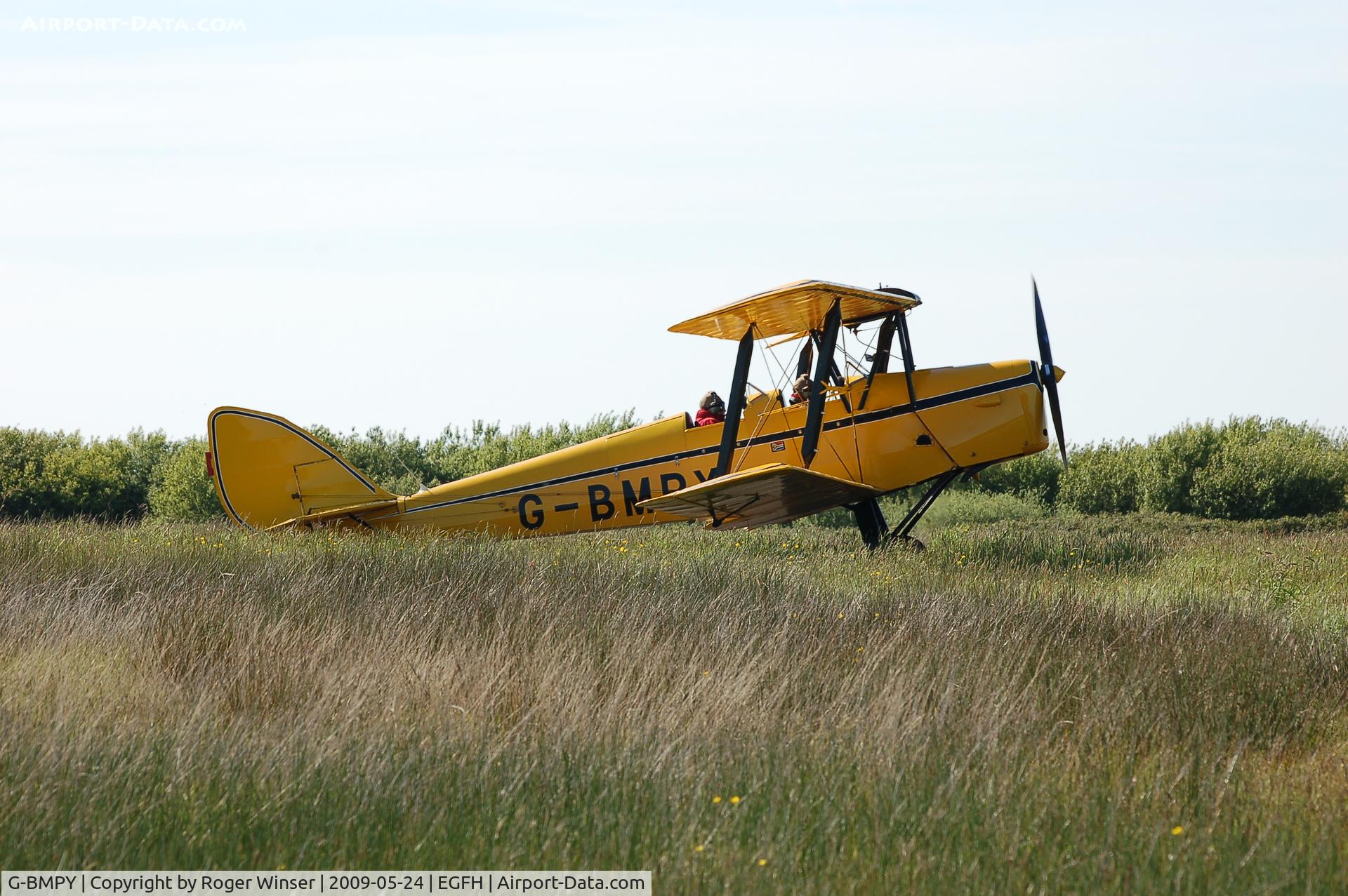 G-BMPY, 1941 De Havilland DH-82A Tiger Moth II C/N 82619, Visiting Swansea Airport