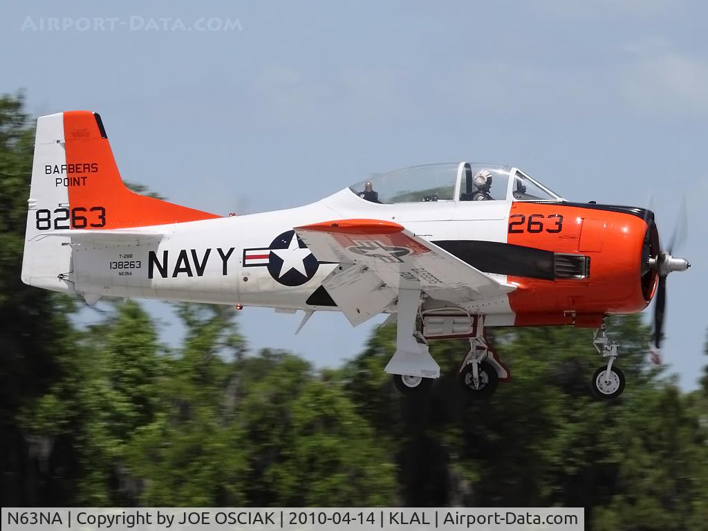 N63NA, 1955 North American T-28B C/N 138263, Arriving for Sun-N-Fun 2010